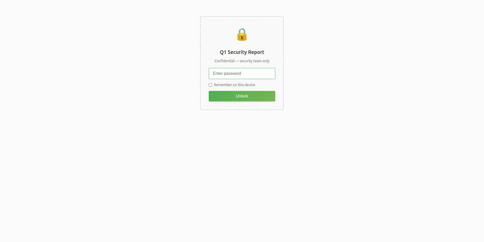 Encrypted file showing password prompt with lock icon and filename